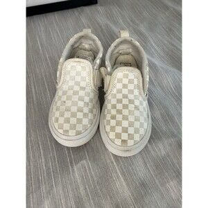 Vans Toddler Classic Slip-On V Checkerboard Black/White Size 10